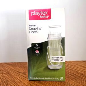 Playtex Baby Nurser Drop-Ins Liners 8-10 Oz 50 Count Presterilized Disposable